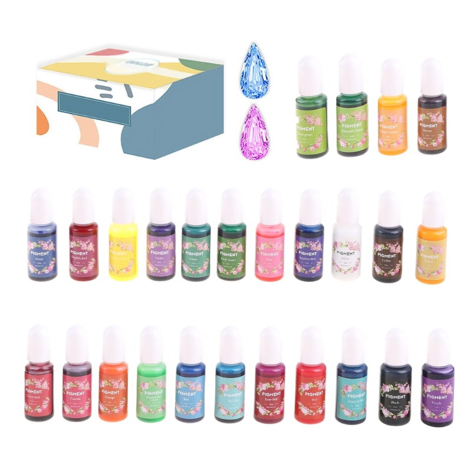 ZPAQI Epoxy Resin Pigment 26 Colors UV Epoxy Resin Dye Liquid for UV