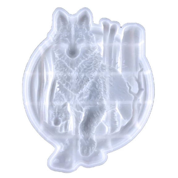 ZPAQI Epoxy Silicone Mold Cartoon Wolf Relief Mold Casting Molds Jewelry Making