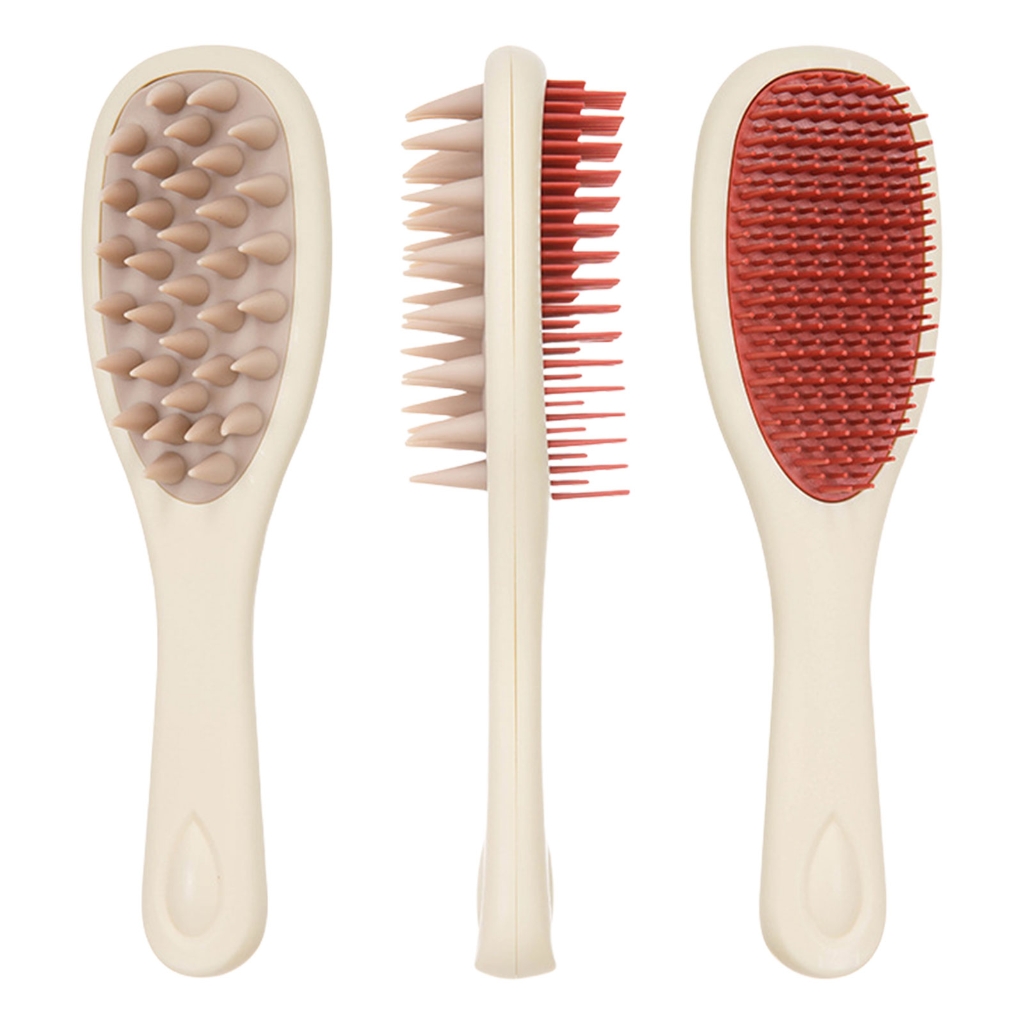 ZPAQI Ergonomic Double Sided Hair Comb with Long Handle for Effortless