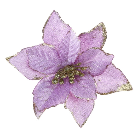 ZPAQI False Flowers Poinsettia Artificial Flowers For Christmas Tree Ornaments