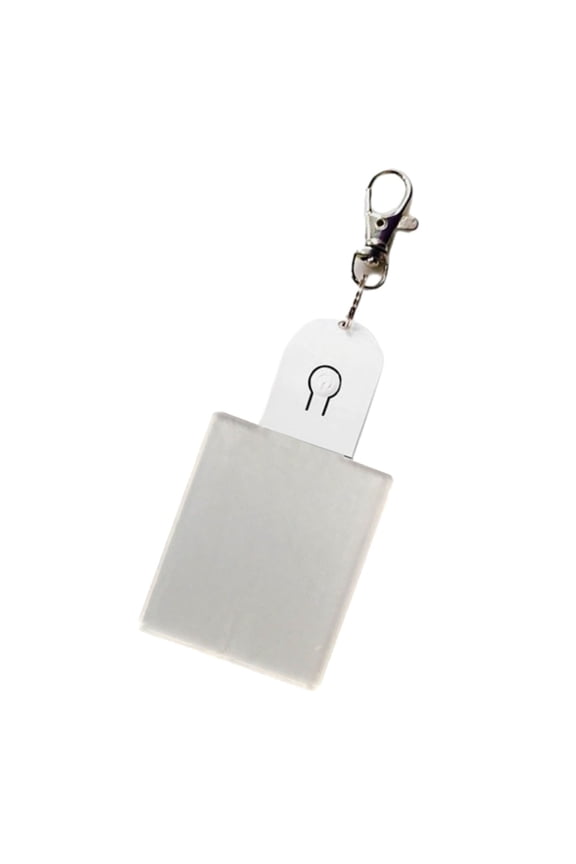 Fashion Acrylic Keychain LED Key Rings Night Light Car Keyring for Bag Backpack