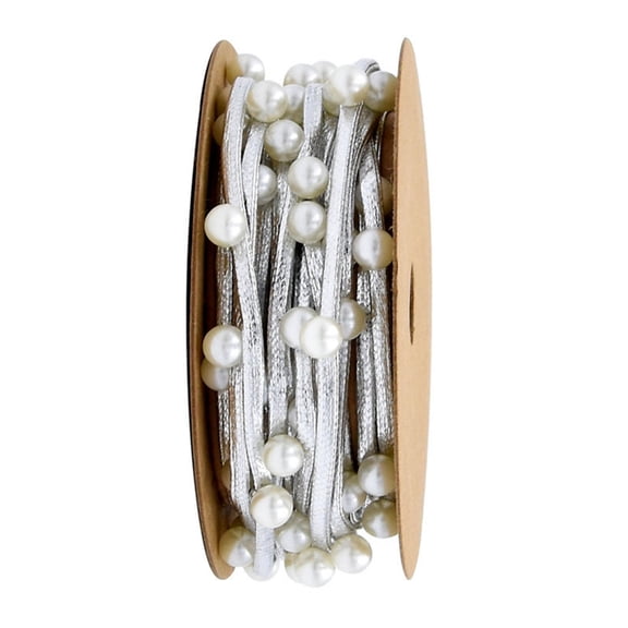 ZPAQI Fashionable Bead Ribbon Tape Christmas Beads Ribbon for Weddings Decorations