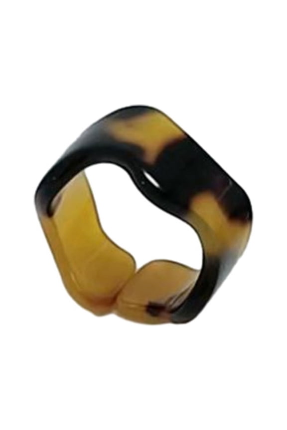 Fashionable Finger Rings Acrylic Material Ladies Jewelry Leopard Print Ring