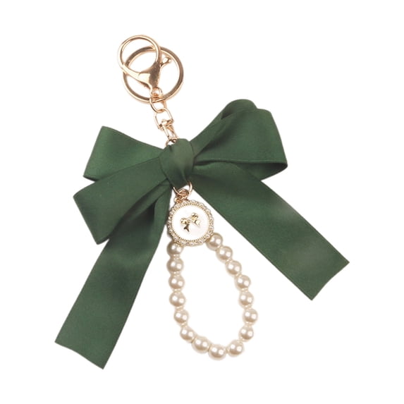 ZPAQI Fashionable Keychain with Ribbon Bowknot Key Accessory for Girls Bag Decoration