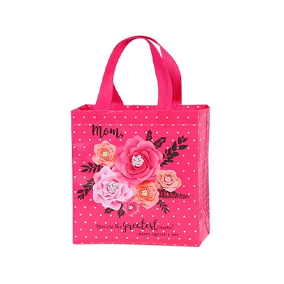 ZPAQI Floral Non-Woven Candy Bags for Gift Wrapping Party Favor Thank You Tote Bags