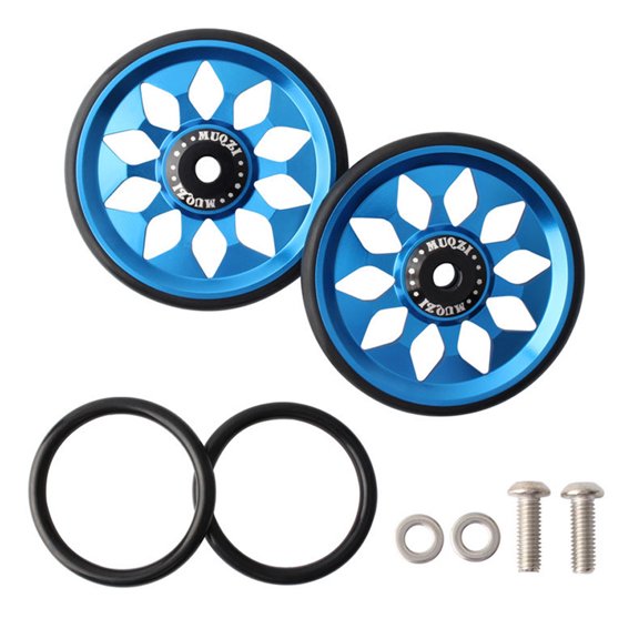 ZPAQI Folding Bicycle Auxiliary Wheel Easy Wheel for Brompton Folding Bike Sports Tool