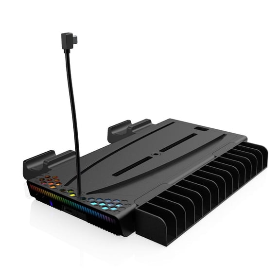 ZPAQI Game Consoles Cooling Fan with Controller Charging Plug External Accessory