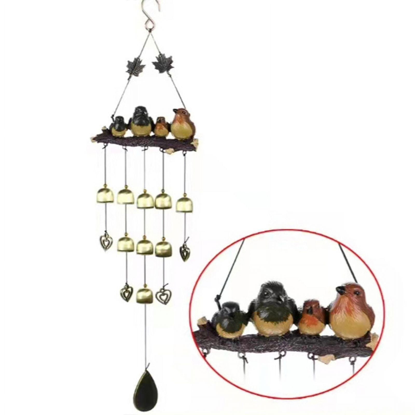 ZPAQI Garden Bird MultiBells Wind Chimes for Outside Decoration Tuned