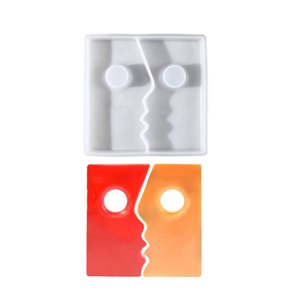 ZPAQI Gift Making Silicone Mold Plaster Mould for Abstract Kiss Face Scented Candle