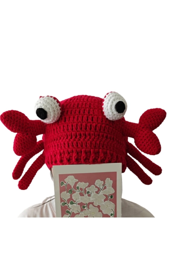 Girls Knit Beanie Hat Easter Photo Prop Cute Crab Hat Costume Y2K Style