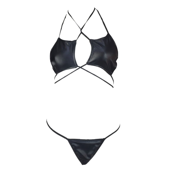 ZPAQI Glitter Star Shape Bathing Suit for Women Halter Bikinis Set Two Pieces Swimwear