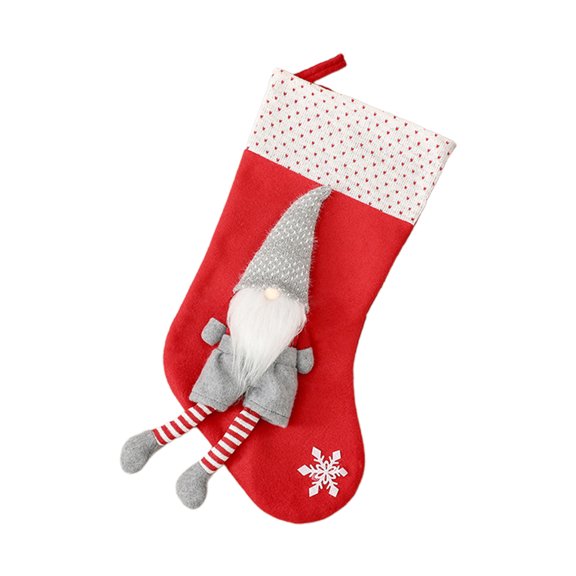 ZPAQI Gnome Stocking Decor Soft Christmas Holiday Home Cartoon Pendant for Surprise