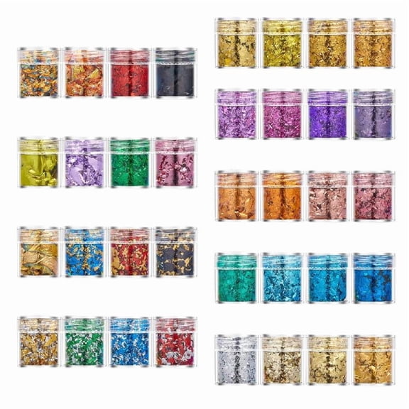 ZPAQI Gold Leaf Flakes Sequins Glittering Gold Flakes for Resin Jewelry and Painting