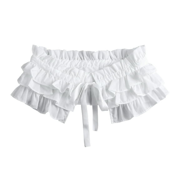 ZPAQI Gothic Layered Ruffle False Collar Necklace for Women Renaissances Shawl Cape