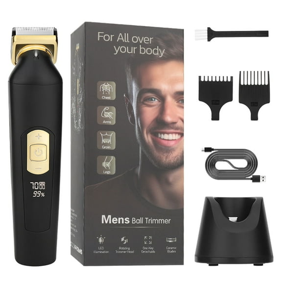 ZPAQI Groin Hair Trimmer Electric Manscape Trimmer for Men Waterproof Trimmer