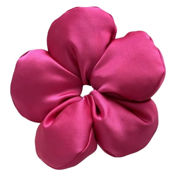 ZPAQI Hair Tie Ruched Scrunchies 3D Flower Floral Scrunchies Princess Hair Tie