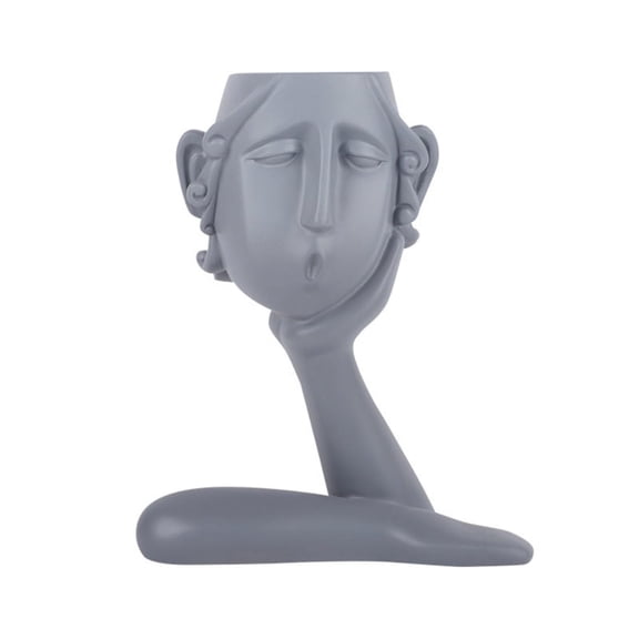 ZPAQI Hand Holding Face Thinking Ceramic Vase Succulent Planter Cactus Container for Home Indoors Outdoors Garden Decoration Plants Flower Pot