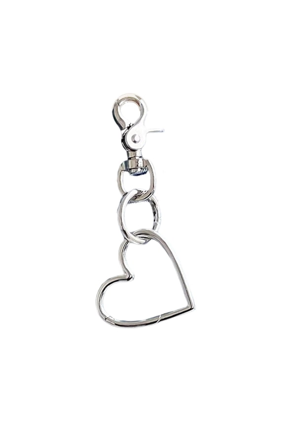 Heart/Circular Ring Key Holder Sturdy Metal Construction Keychain for Gifting