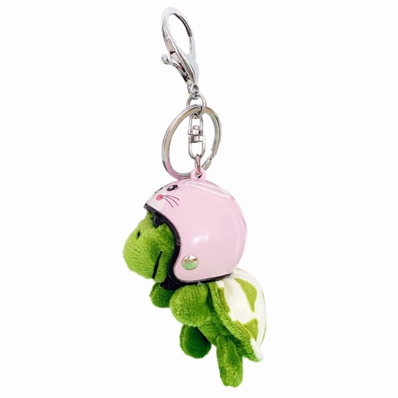 ZPAQI Helmet Sea Turtle Keychains Purse Bag Charm Keychain Plush Pendant Keyholder