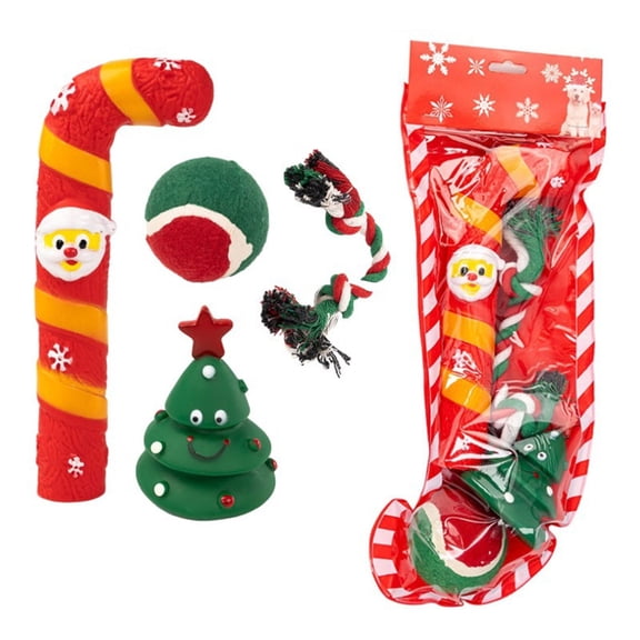 ZPAQI Holiday Themed Dog Giftset Biting Chewing Toy for Pet Interaction Dog Giftbox