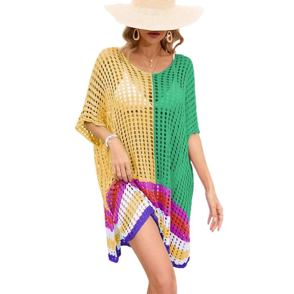 ZPAQI Hollow out Swimsuit Cover Up for Women Bikinis Cover Up Color — free download