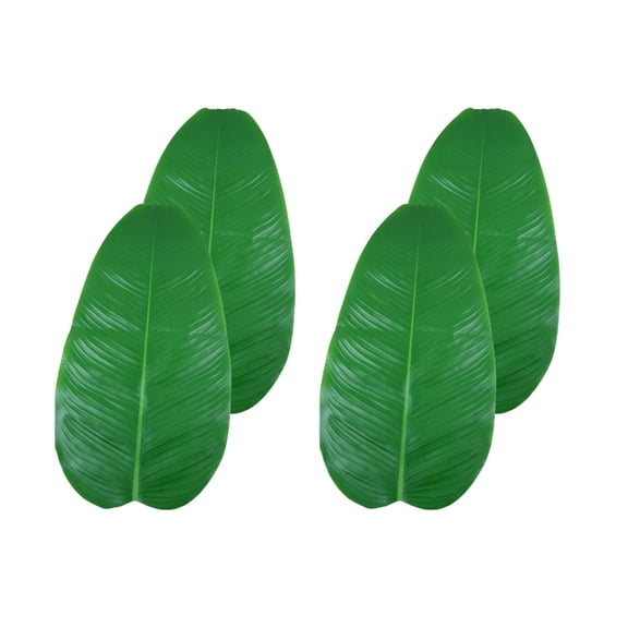 ZPAQI Home Decoration Set of 4 Artificial Banana Leaves for Natural Look Setups
