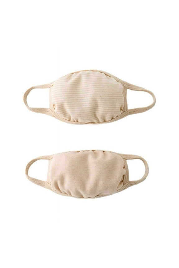 Infant Kids Baby Cotton Dustproof Mouth Mask 2-Layer Breathable Anti-Fog Haze Half Face Cover Washable Elastic Mouth-Muffle Random Color