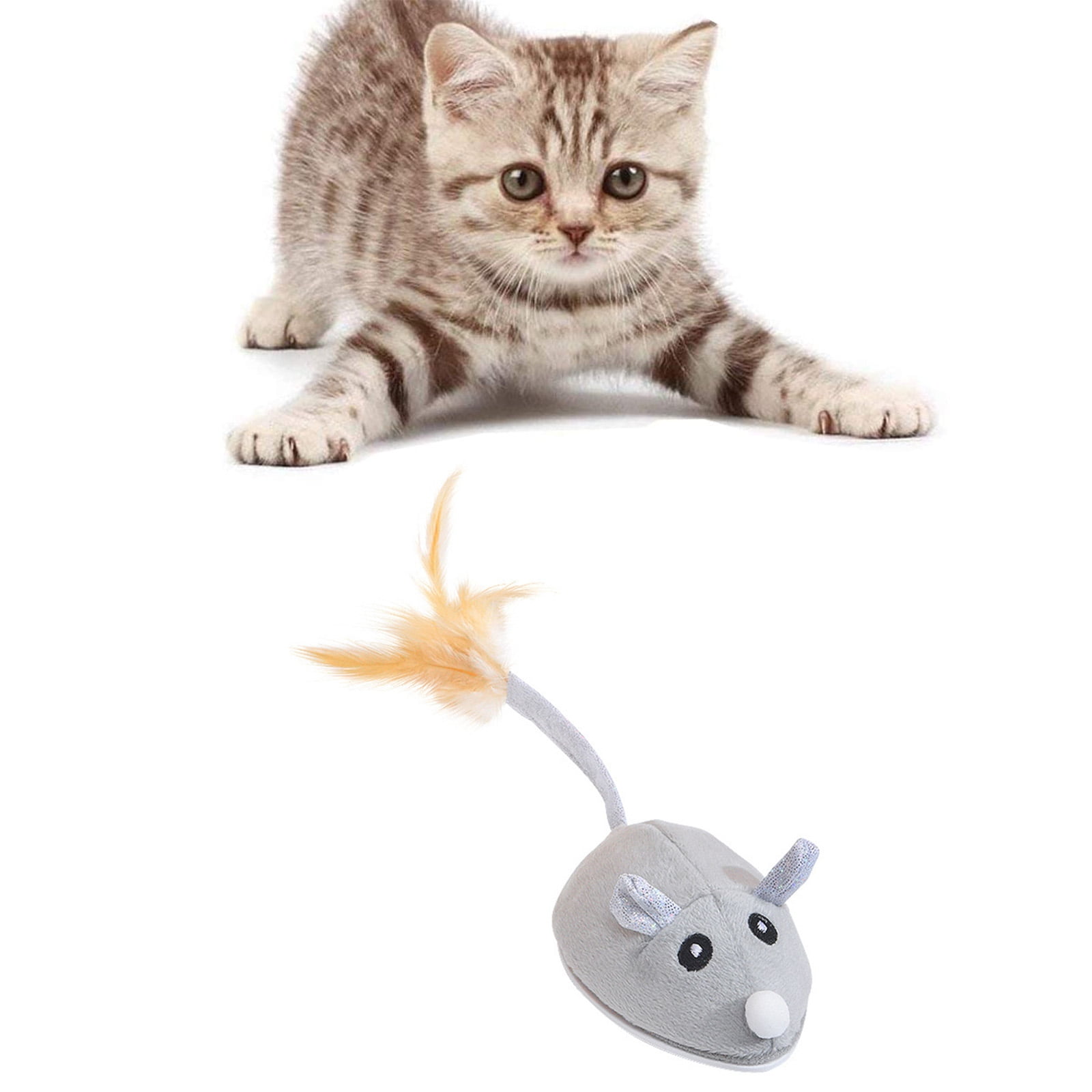 Cat mouse top toy that moves