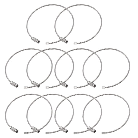 ZPAQI Keychain Rings Stainless Steel Wire Rings Wire Keychain for Organizing Keys