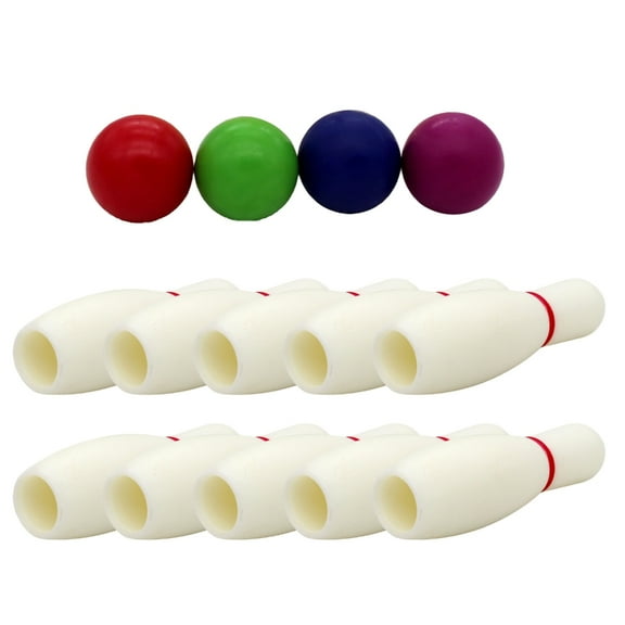 ZPAQI Kid Bowling Set with 10 Bowling Pin & 4 Ball Indoor Outdoor Bowling Toy