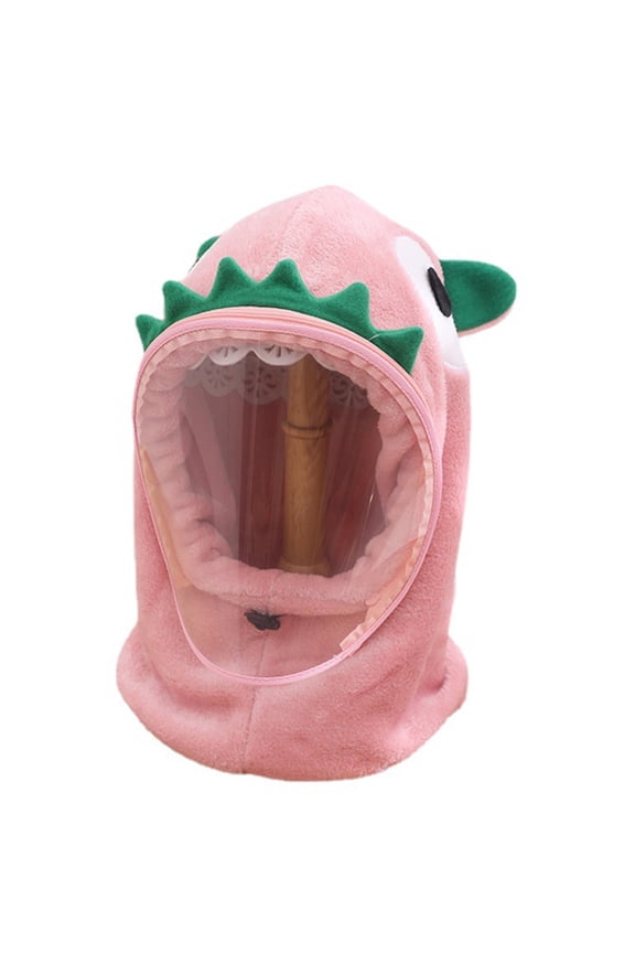 Kids Dinosaur Windproof Hat Neck Warmer Neck Guard Face Mask Thermal for Winter