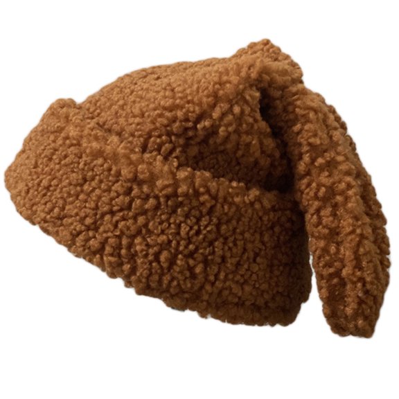 ZPAQI Korean Version Rabbit Ears Knitted Hat Women Thick Knitted Cap for Daily Wear