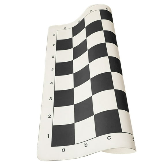 ZPAQI Leather Chess Board Roll-up Tournament Chess Mat Non Slip Soft Chessboard