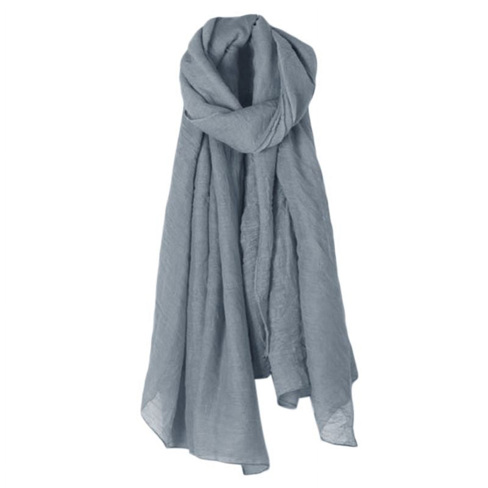 ZPAQI Lightweight Summer Scarf Light Shawl Wrap Cotton Linen Feel Large
