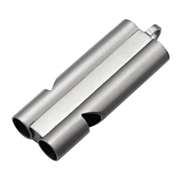 ZPAQI Lightweight Titanium Signal Whistles Portable Double Tube Trainer Whistles