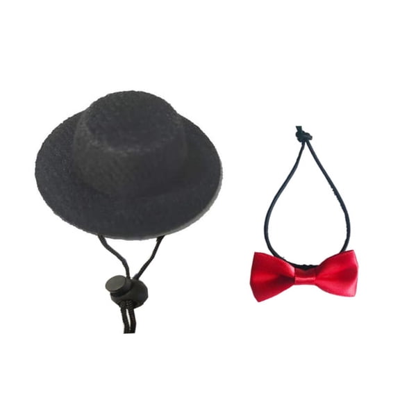 ZPAQI Lizard Traction Rope Hat Bow Tie Soft Leather Reptile Bearded Dragon Harness Leash Halloween Costume Clothes