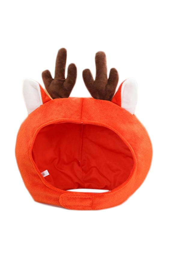 Lovely Cartoon Elk Deer Antlers Plush Hat Funny Animal Stuffed Toys Headgear Warm Earflap Cap Performance Holiday Party Favors Photo Props