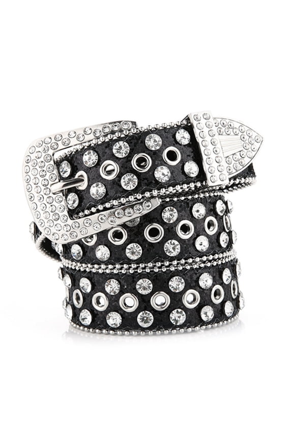 Luxury Straps Rhinestones Belt Nightclub Crystals Studded Belt Cowgirl Belt