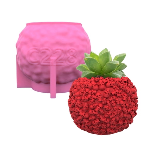 ZPAQI Makeup Brush Holder Organizer Mold Flower Planter Pot Molds, Resin Mold For Valentine's Day gifts