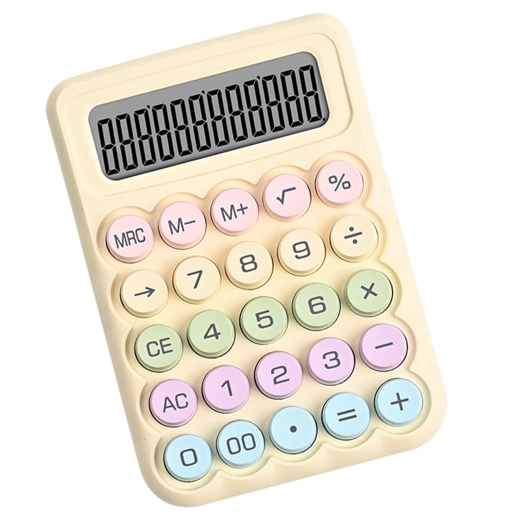 ZPAQI Mechanical Keypad Calculator Clear LCD Display Student Calculator Stationery