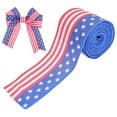 thumbnail image 1 of ZPAQI Memorials Day Patriotics Wire Ribbons Independences Day 4th of Julys Ribbons, 1 of 19