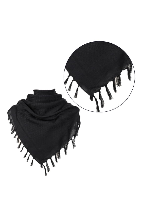 Mens Shemagh Scarves Keffiyeh Square Scarf with Tassels Thicken Arab Headscarf