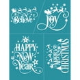 thumbnail image 1 of ZPAQI Merry Christmas Silk Screen Printing Stencil Painting on Wood Canvas Bag, 1 of 13