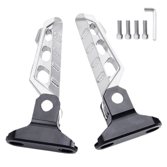 ZPAQI Metal Footrest Pedals Foldable Footrests Compact Folding Foot Pegs for