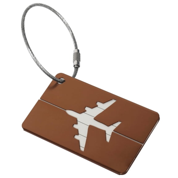 ZPAQI Metal Luggage Tags with Name ID Address Card Metal Loop Suitcase Baggage Label