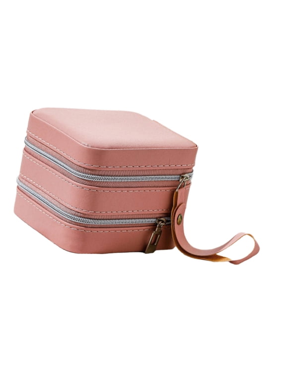 Miniature PU Jewelry Box Travel Case for Organizing Accessories