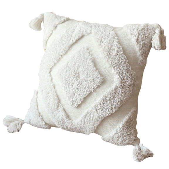 ZPAQI Morocco Throw Pillow for Case Minimalist Pattern Tufted Tassel Cushion C