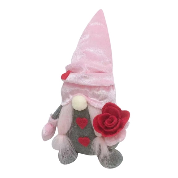 ZPAQI Mother's Day Gnome Heart Rose Flower Tomte Swedish Nisse Scandinavian Elf Dwarf Farmhouse Kitchen Decor Shelf Tiered Tray Decorations