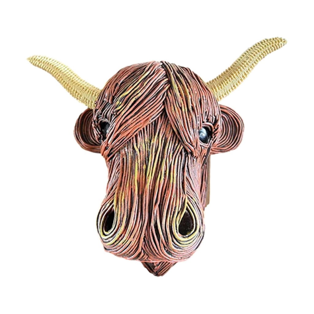 ZPAQI Multi functional Resin Head Decorations Cow for Award and Home