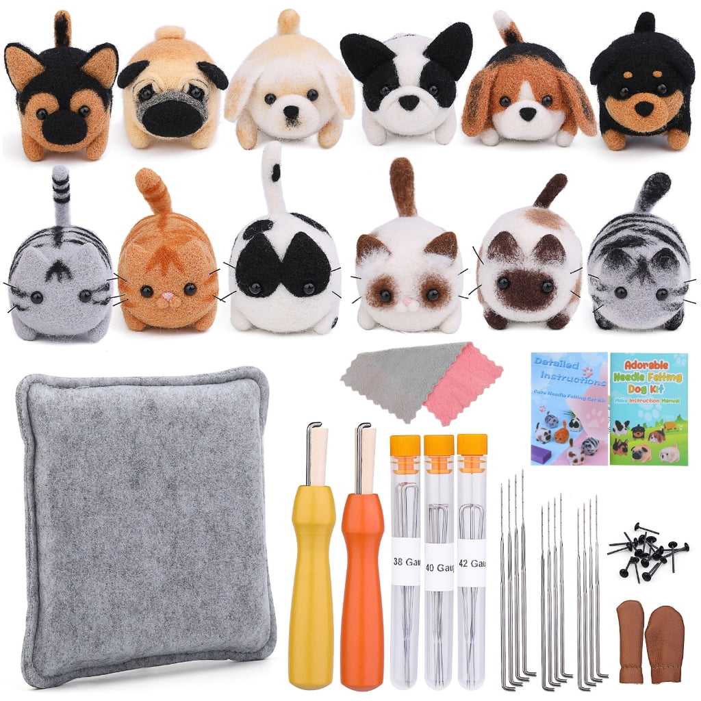 ZPAQI Needle Felting Set, Felting Starter Kits with Felting Needle and Instructions